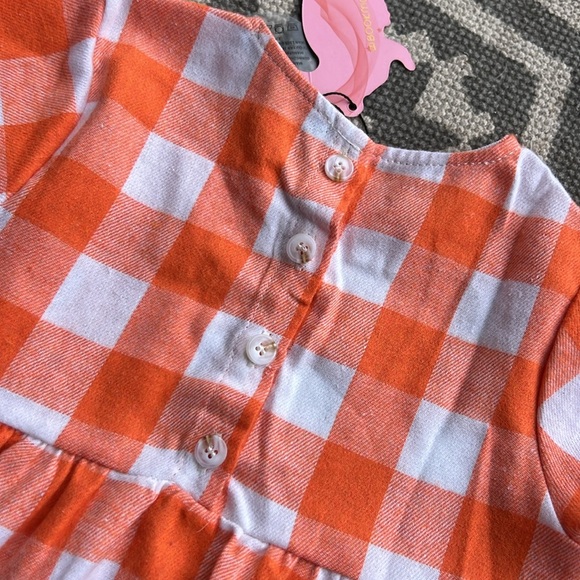 FIRKIAL ~ size 4 ~ kids dress ~ orange and white checkerboard! go vols! - Picture 9 of 10
